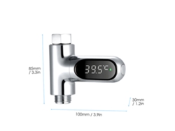 Termómetro Digital Para Ducha Con Pantalla Led Giratoria De 360° Para Bebés Y Personas Mayores (5~85℃).