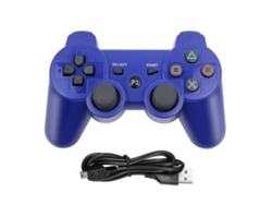 Ps3 Wireless Game Controller Pc Controller Duplo Vibração Floco De Neve Botão Azul Halinuia