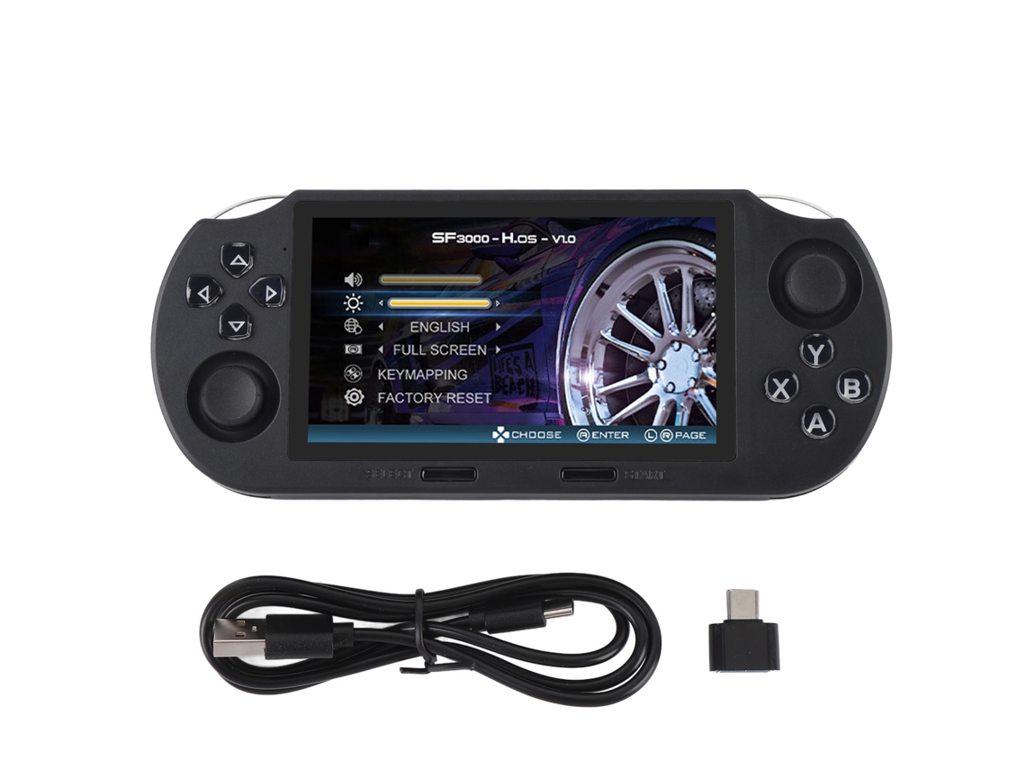 Consola De Juegos Portátil Retro Con Pantalla Ips De 4,5 Pulgadas, 64 Gb De Almacenamiento Y 14 Emuladores Compatibles Para El Entretenimiento.