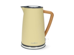 Hervidor eléctrico de 1,7 l, tacto suave, 2200 W, con controlador Strix, amarillo, Nedis