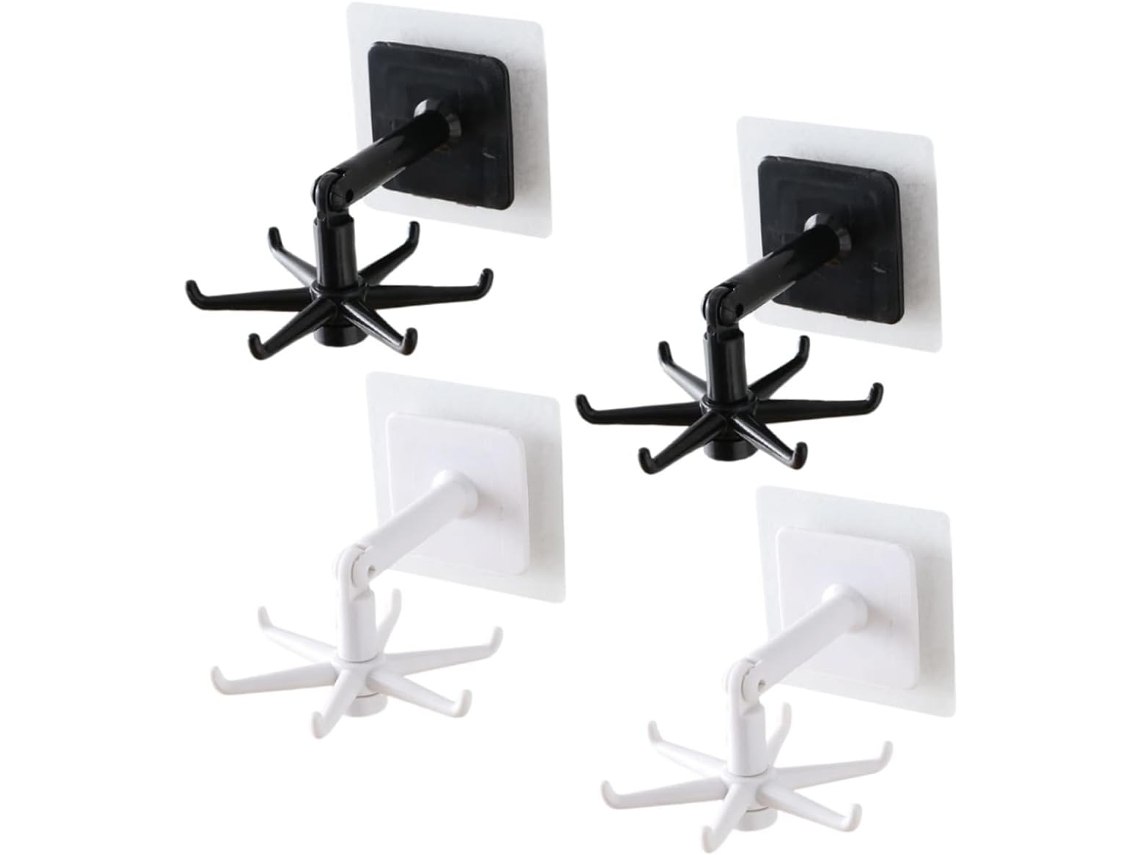 Soportes De Pared Giratorios Multifuncionales De 4 Piezas Para Cocina Y Baño - No Requiere Perforación