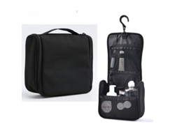 Neceser con gancho, bolsa para colgar, organizador de viaje, tela Oxford negra, Tommy01