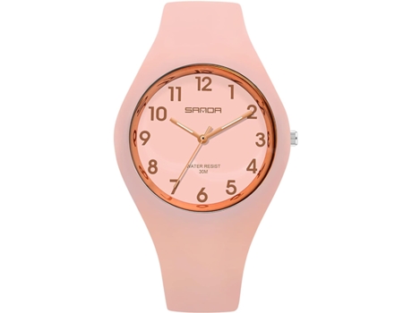 VEANXIN Relojes Deportivos para Reloj con Correa de Silicona Dulce Reloj de Pulsera Impermeable-rosa