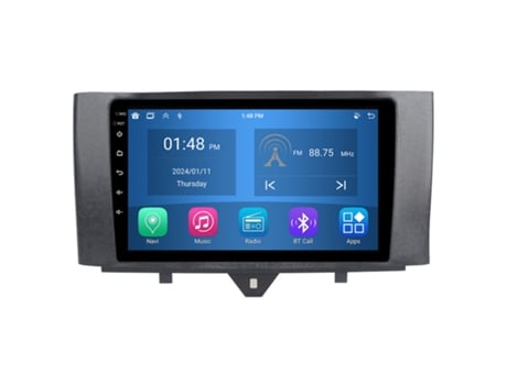 Autoradio 4GB RAM64GB ROM ROVERONE para Mercedes Benz Smart Fortwo 2 2011 - 2015 CarPlay Android Coche Radio Bluetooth Navegación