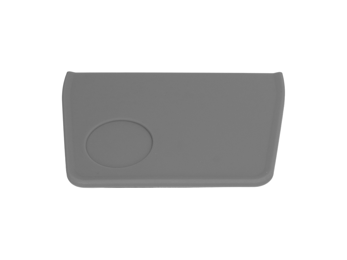 Tapete embellecedor de café con ranura, silicona, gris