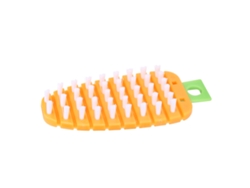 Cepillo para verduras con forma de zanahoria, cepillo para patatas, cepillo para limpiar frutas, esponja de cocina naranja.