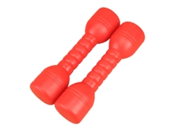 Mancuernas de colores para niños, juguete de ejercicio y entrenamiento (rojo)