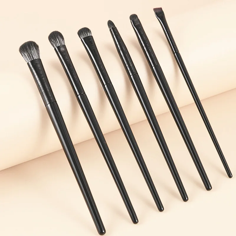 Juego De 6 Pinceles Para Maquillaje De Ojos, Pinceles Profesionales Para Delineador De Ojos Y Cejas,