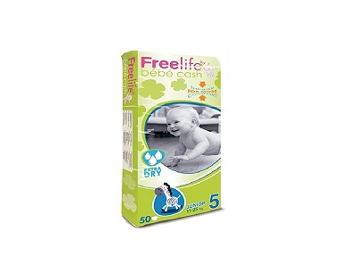 Pañales FREELIFE FreeLife by Bebe Cash 44 Unidades (T5 - 11-25 kg)