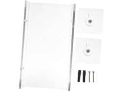 Estante Pared 20x10 Acrílico Transparente Flotante Impermeable Taladrar Organizador Accesorios Hogar