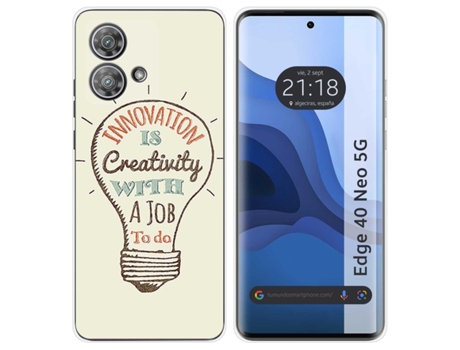 Funda Diseño Creativity para Motorola Edge 40 Neo 5G TUMUNDOSMARTPHONE Silicona Multicolor