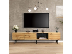 Mueble De 175x31x41cm, Madera, Iluminación Led Variable, Sala De Estar.
