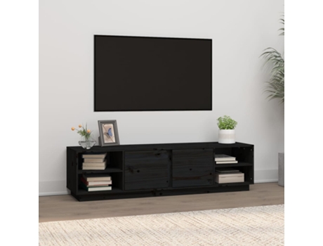 Mueble De Tv VIDAXL Negro Madera (156x40x40 cm)