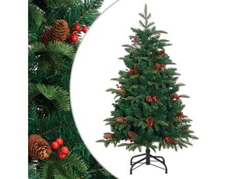 MAISON EXCLUSIVE - Árbol de Navidad artificial con piñas y bayas 120 cm