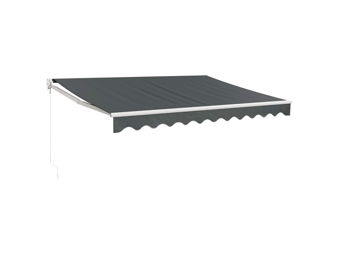 Maison Exclusive - Toldo Retráctil Aluminio Y Tela Gris Antracita 3,5x2,5 M