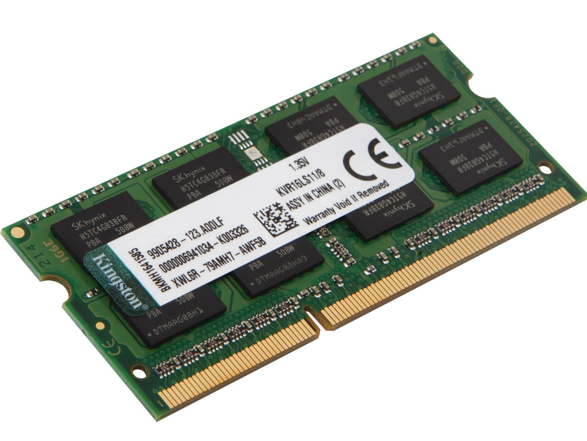 Memoria DDR3L KINGSTON KVR16LS11/8 (1 x 8 GB - 1600 MHz - CL 11 - Verde)