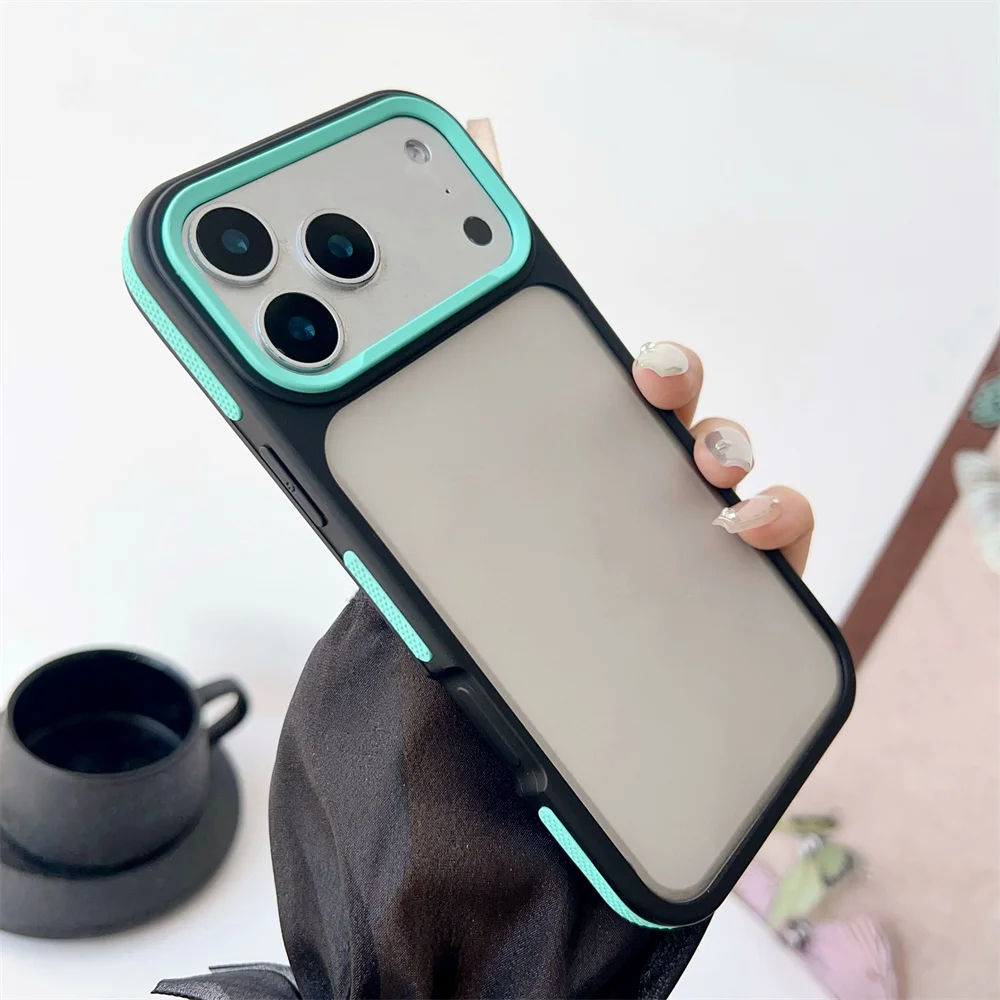 (iphone 14 15 Plus, Verde) Funda De Lujo Con Acabado Mate, Apta Para Iphone, Carcasa Rígida Semitransparente A Prueba De Golpes.