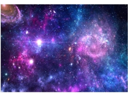 Fondo De Tela Para Fotografía Con Diseño De Noche Estrellada Cósmica, 210 X 150 Cm.