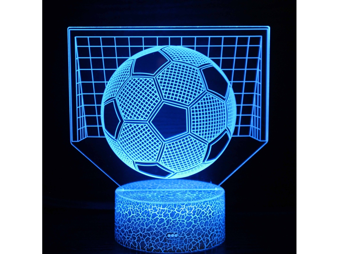 Lámpara Nocturna De Fútbol, ​​16 Colores Cambiantes Con Control Remoto, Visión Nocturna 3d Estéreo Henten Home