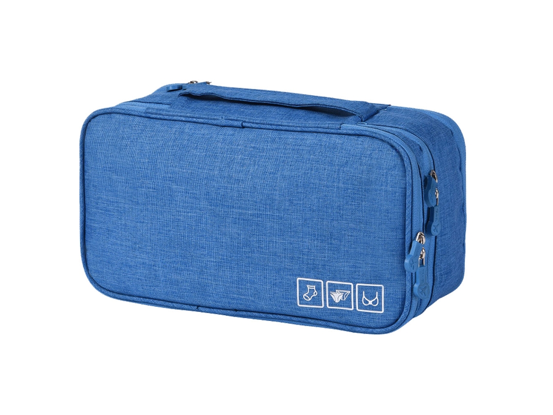 Bolsa de Almacenaje Bolsa Catiónica Sujetadores Ropa Interior Capas RNEMITERY Oxford Tecido Azul (27x17x4cm)