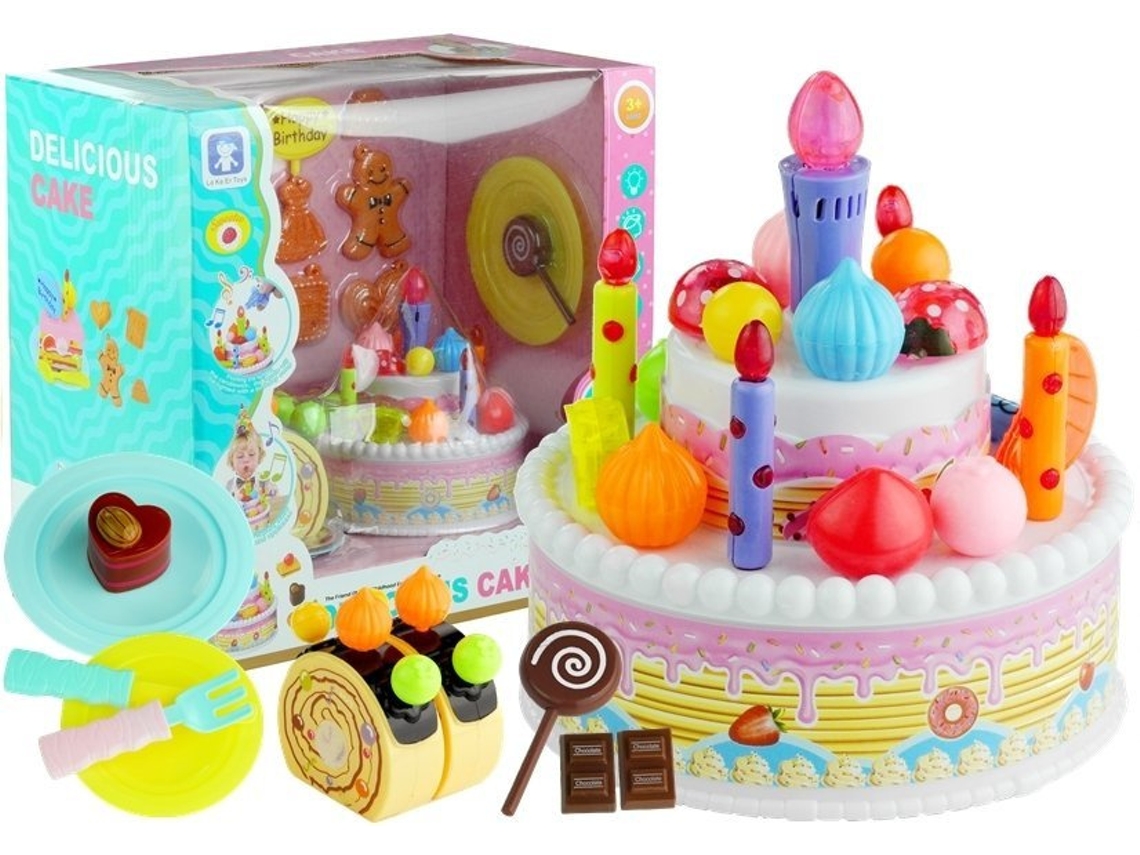 Servicio de Cumpleaños Pastel de Cumpleaños Galletas Velas Helado B.active