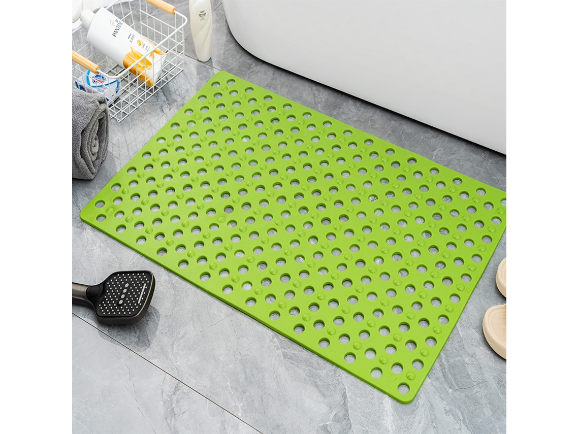 Alfombrilla De Baño Antideslizante Para Masaje De Pies Con Ventosa Y Orificio De Drenaje (verde Hierba/46 X 79 Cm) Digitallab