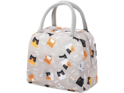 Bolsa Térmica Para Alimentos De Mujer, Amplia Y Aislada, Resistente Al Agua Y A Prueba De Fugas, Con Diseño De Gato.