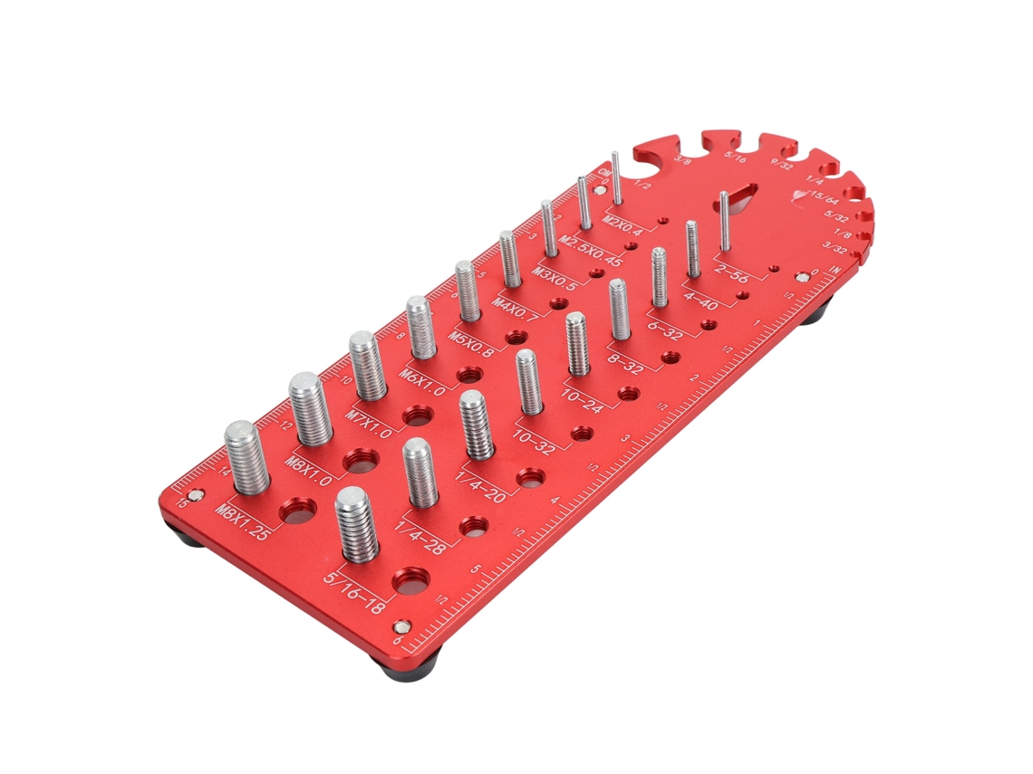 Comprobador De Roscas Portátil Multiusos De Aleación De Aluminio Para Tornillos Y Tuercas.
