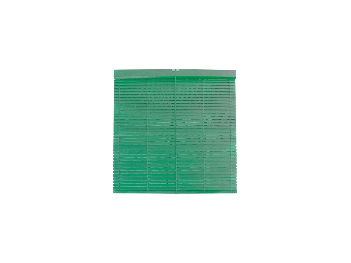 Persiana De Madera Alicantina Con Polea Metálica - Estor Enrollable Para Ventanas, Puertas, Salón Verde (pintada) 90 X 220 Cm
