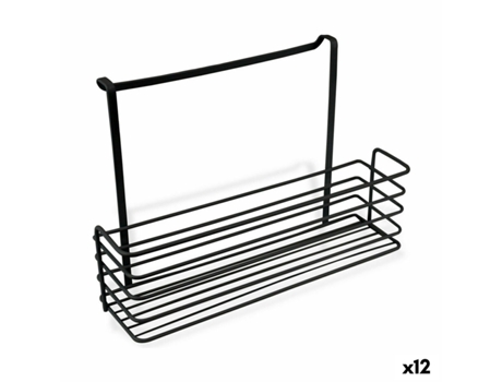 Organizador para Armario de Cocina CONFORTIME Negro 34 x 9,5 x 22 cm (12 Unidades)