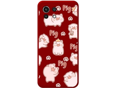 Carcasa Xiaomi Mi 11 Lite 4G / 5G / 5G NE TUMUNDOSMARTPHONE Cerdos Rojo