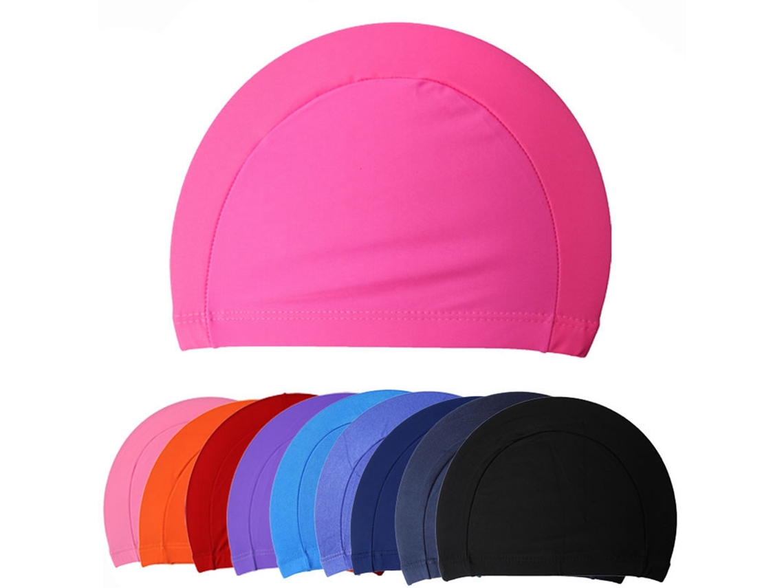 Gorro de natación unisex de un solo color, paquete de 12 unidades.