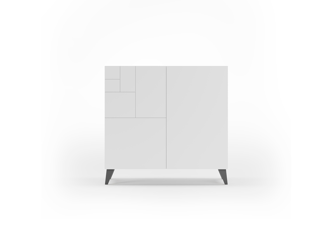 Zapatero HERDASA Bergen Blanco, Grafito (87 x 90 x 27 cm)