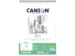 Bloc de Papel de Dibujo CANSON 1557 Din A4 120 G/M² 50 Hojas
