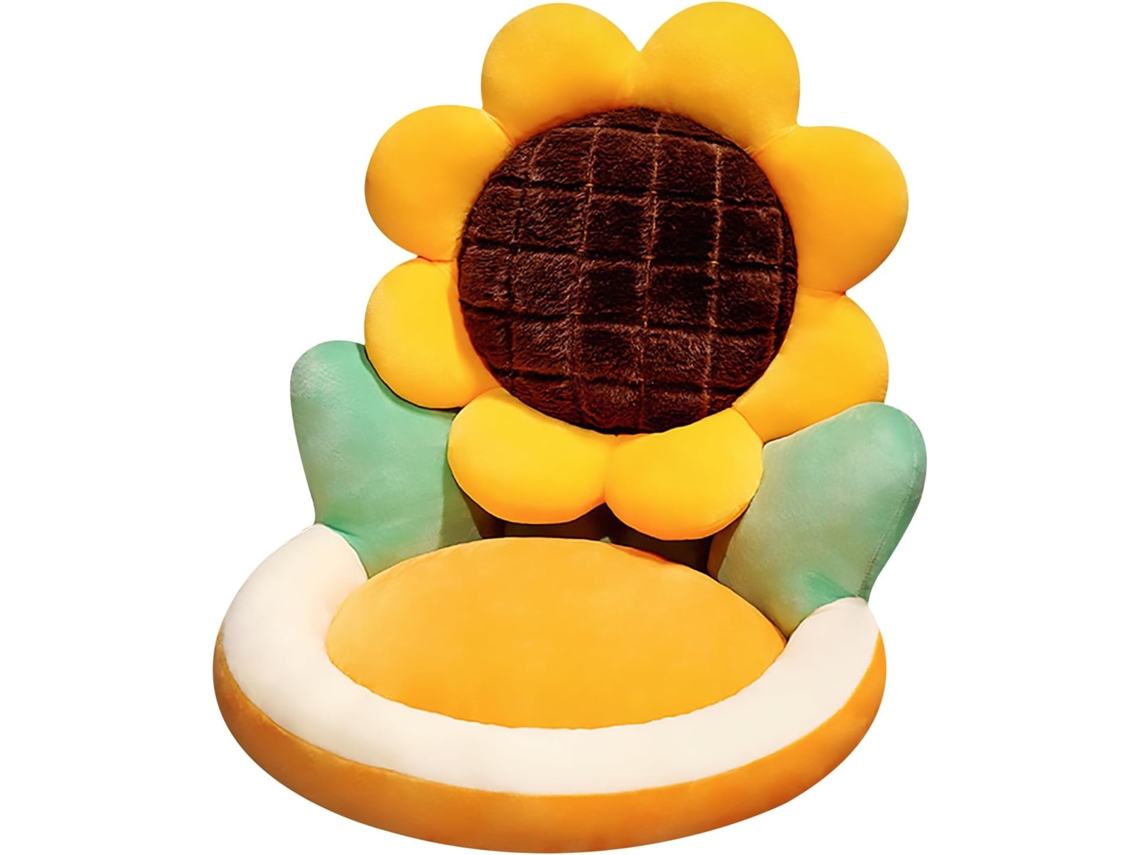Cojín De Silla Suave Y Cómodo, Cojín De Asiento De Oficina Con Soporte Lumbar (girasol/45cmx50cm) Digitallab