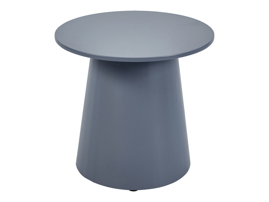 Mesa De Centro Nyd Redonda Mdf 44x40cm - Azul Grisáceo [EN.CASA]