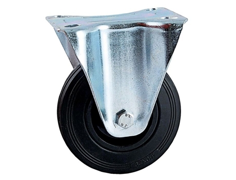 Rueda D80Mm Placa Fija Goma Negra AVL 508821O