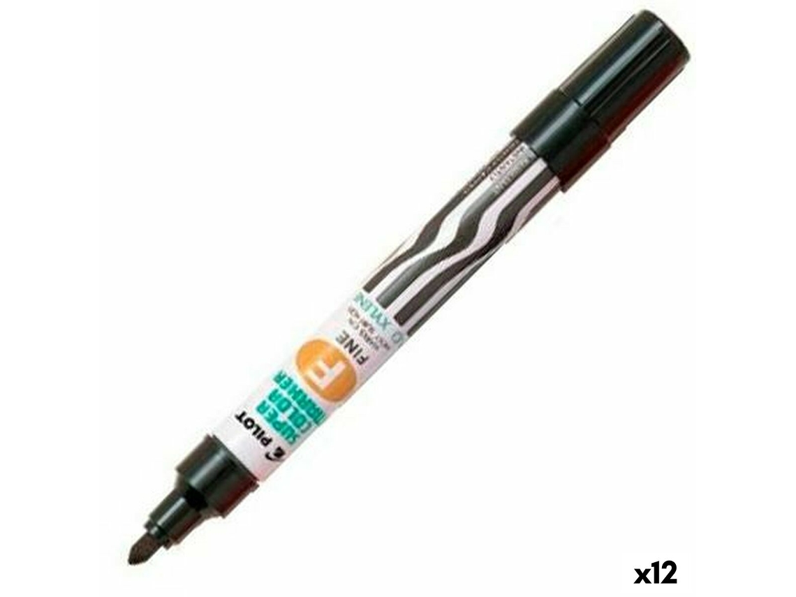 Rotulador Permanente Pilot Sca-F Recarregável Preto 1 Mm 12 Unidades