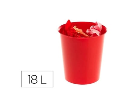 Cubo de basura ARCHIVO 2000 2001 RJ (Rojo - Metal - Poliestireno - Plástico - 16 L - 290 L)