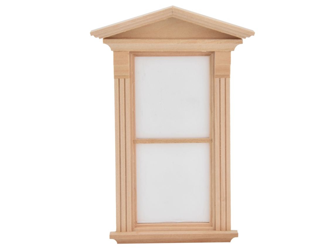 Jinwei-puerta Y Ventana De Casa De Muñecas De Madera En Escala 1:12 Para Decoración Miniatura