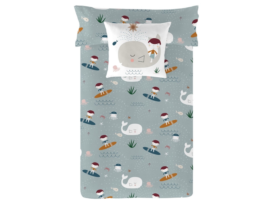 Funda de Edredón HACIENDO EL INDIO Surf Reversible (Algodón - 150 x 220 cm)