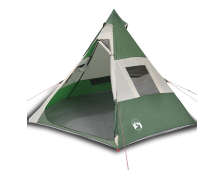Tienda de campaña tipi para 7 personas impermeable VIDAXL verde