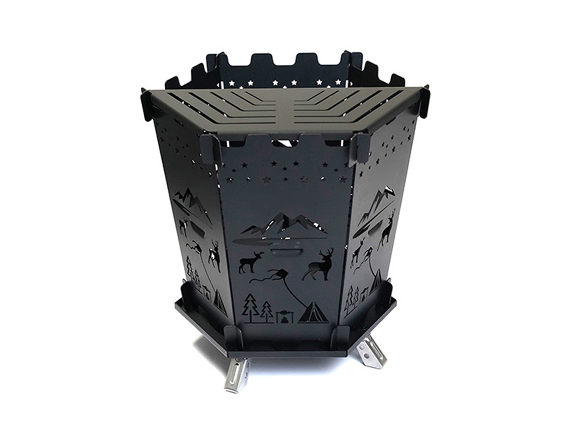 Parrilla portátil de acero inoxidable para acampar