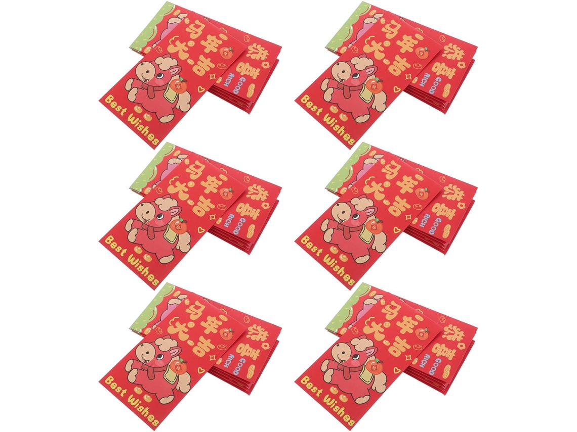 90 Sobres Rojos Chinos, Monederos Tradicionales Para La Fiesta De Año Nuevo.