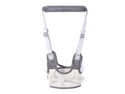Cinturón De Ayuda Para Caminar Del Bebé - Transpirable, Ajustable, Seguro, Poliéster Gris Claro