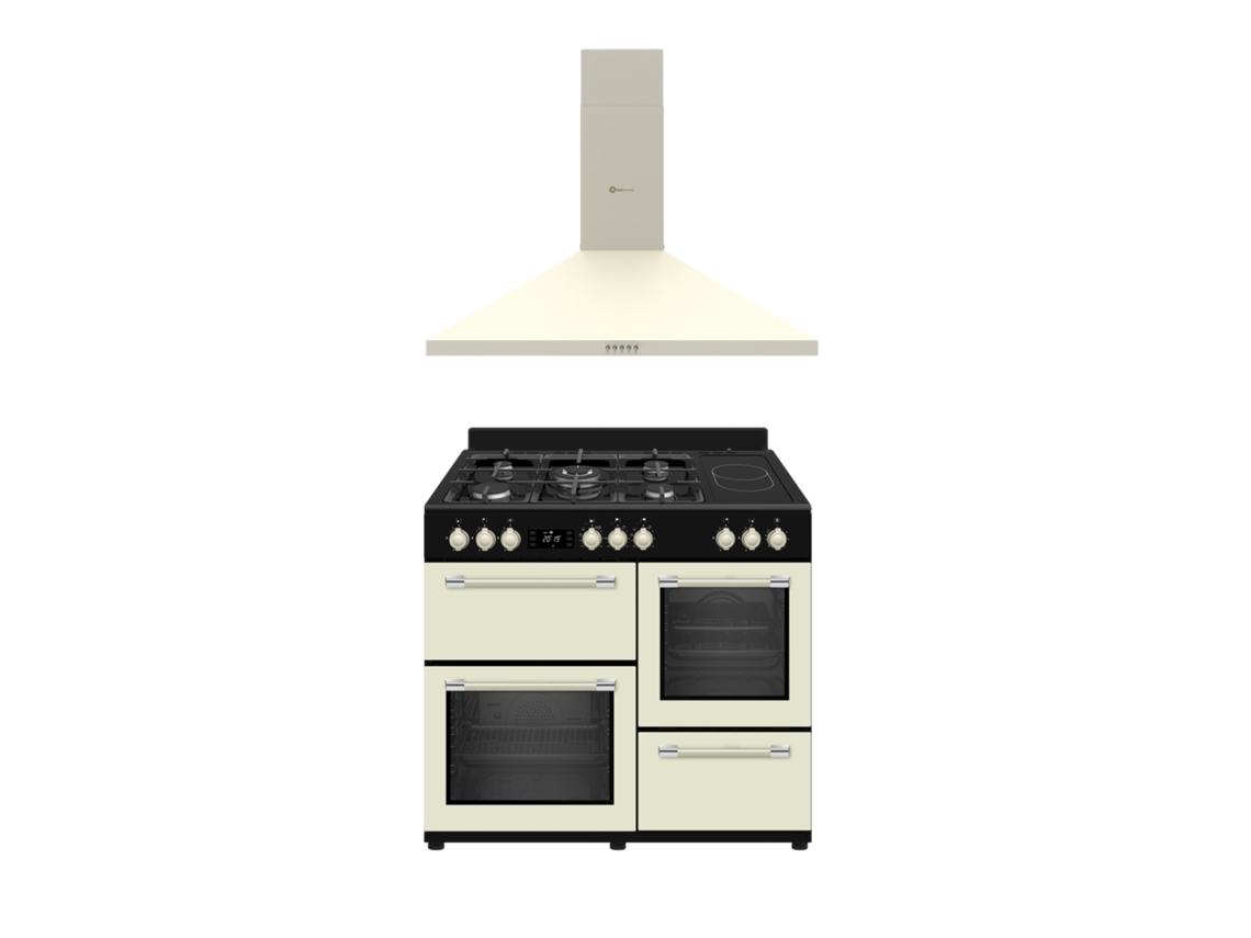 Estufa de gas Solthermic® Combo Pack Vtc Crema Range Cooker Exhaust Crema De 90