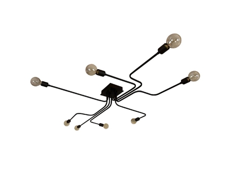 Lámpara de techo Trapani en metal negro 180 x 120 x 15 cm EPIKASA