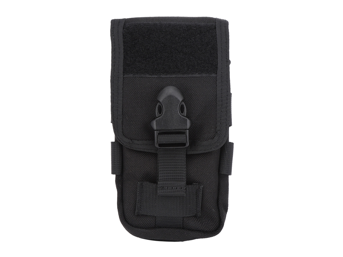 Riñonera Táctica Edc De Doble Capa Para Teléfono Móvil, Para Exteriores, Poliéster 1000d, Negra, 4 Pulgadas, Lb-14