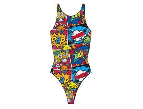 Traje de baño para Mujer TURBO Comic Boom Multicolor para Natacion (5XL)