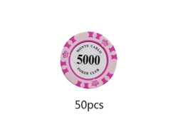 Juego de 50 fichas de póker de arcilla (2026), 14 g, 40 mm, 14 colores, para juegos de casino, baccarat y Texas Hold'em.